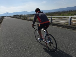 ランナーにレクチャーライド