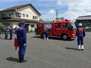 今年は各分団共に「旗振り」が注目されていました! ポンプ操法・大会当日