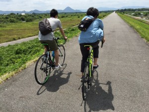 同級生２人とレクチャーライド