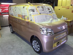 タントにコーティング