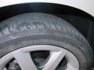 タイヤ磨耗によるエアー漏れ