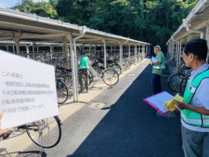 中学校の自転車安全点検を実施