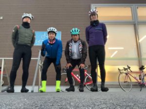 本日の朝練は練習不足で着いて行けず⁉️因みにメンバーは年明けシクロレースに参戦❗️