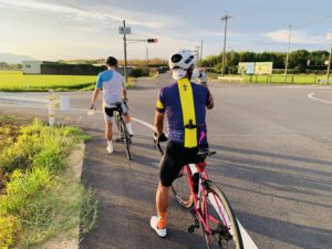 ブルーメの丘近くでは花火の告知看板が設置