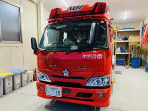 今朝は一番乗りで車庫へ